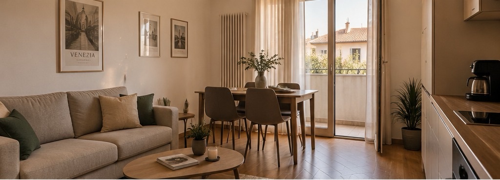 Interno di un appartamento curato e accogliente